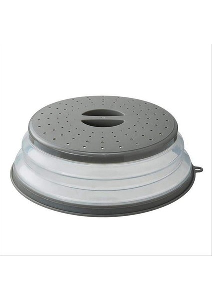 Havalandırılmış Katlanabilir Mikrodalga Fırlatma Kapağı Yiyecek Için Mutfak Yemeği Kase Tabağı Kapağı Asılabilir Meyve Tahliyesi Sepeti Gri (Yurt Dışından)
