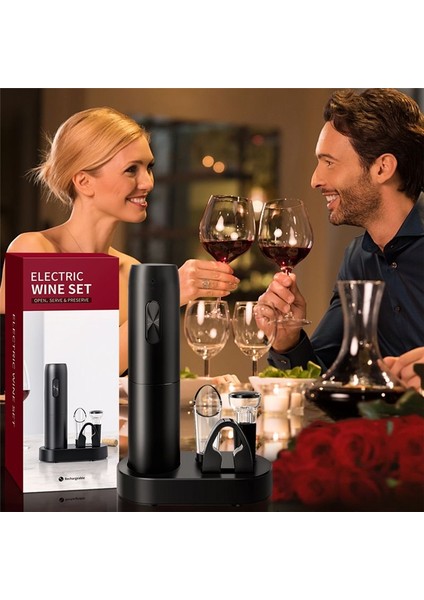 Şarj Tabanlı Elektrikli Şarap Açıcı Seti Mutfak Partisi Için Aeratör Pourer ve Folyo Kesici ile Otomatik Tirbuşon (Yurt Dışından) indirimleri