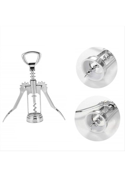1 Pcs Taşınabilir Paslanmaz Çelik Kırmızı Şarap Açıcı Kanat Tipi Metal Sommeliers Şarap Tirbuşon Şişe Açıcıları Cirkscrews (Yurt Dışından) fırsatları