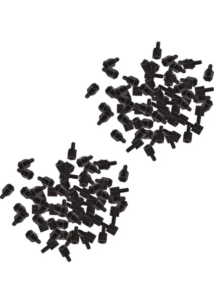 200X Anakart Naylon Hex Standoff Dişli Ara M3 Iplik 6+6mm Siyah (Yurt Dışından)