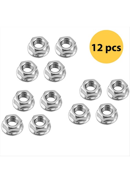 12 Paket M 12 Tırtıklı Flanş Altıgen Somun M12-1 75MM Altıgagon Flanş Fındık Dıy Ev Mekanizması Için Kilitli Somun (Yurt Dışından) fırsatları