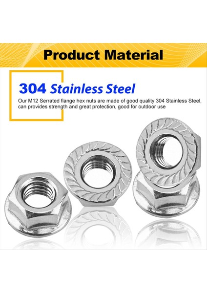 12 Paket M 12 Tırtıklı Flanş Altıgen Somun M12-1 75MM Altıgagon Flanş Fındık Dıy Ev Mekanizması Için Kilitli Somun (Yurt Dışından) indirimleri