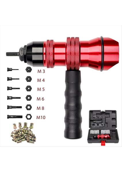 Elektrikli Perçin Aracı Perçin Somun Aracı Elektrikli Perçin Somun Adaptörü M3 M4 M5 M6 M8 M10 Manuel Riveter Aracı (Yurt Dışından)