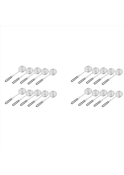 20 Adet Sıcak Pot Sayacı Kepçeleri Paslanmaz Çelik Sıcak Pot Süzgeç Kaşıkları Örgü Skimmer Kaşık Kepçesi Saplı (Yurt Dışından)