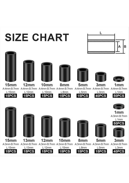 Naylon Ara Parçaları Plastik Aralayıcılar Rondelalar Ürün Yelpazesi 345 Ad (Yurt Dışından) modelleri