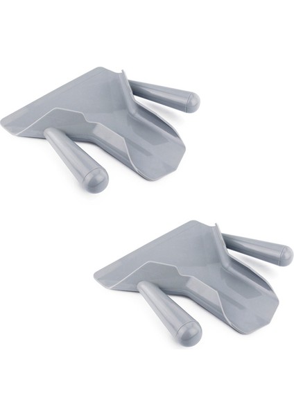 2x Plastik Çip Kepçesi Patates Kızartması Kürek Yükleyici Çip Ambalaj Kürek Huni Patlamış Mısır Fast Food Çift Sap (Yurt Dışından)