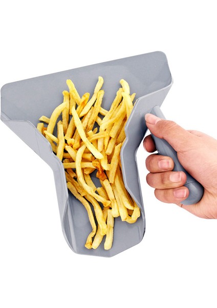 2x Plastik Çip Kepçesi Patates Kızartması Kürek Yükleyici Çip Ambalaj Kürek Huni Patlamış Mısır Fast Food Çift Sap (Yurt Dışından) fiyatları