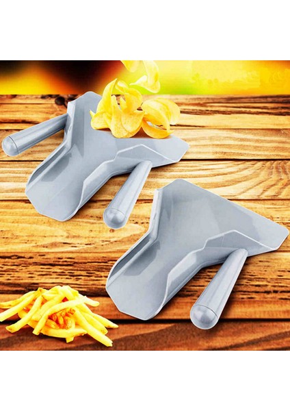 2x Plastik Çip Kepçesi Patates Kızartması Kürek Yükleyici Çip Ambalaj Kürek Huni Patlamış Mısır Fast Food Çift Sap (Yurt Dışından) indirimleri