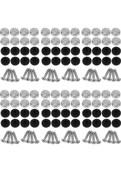 48 Pcs 14MM Dia Paslanmaz Çelik Dekoratif Ayna Vida Kapı Çivileri (Yurt Dışından)