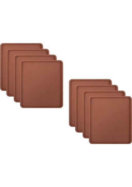 8pcs Kenarlı Silikon Kurumsal Paspaslar - Silikon Levhalar Uyumlu Yapışmaz Silikon Tepsisi Astar Yüksek Sıcaklık (Yurt Dışından)