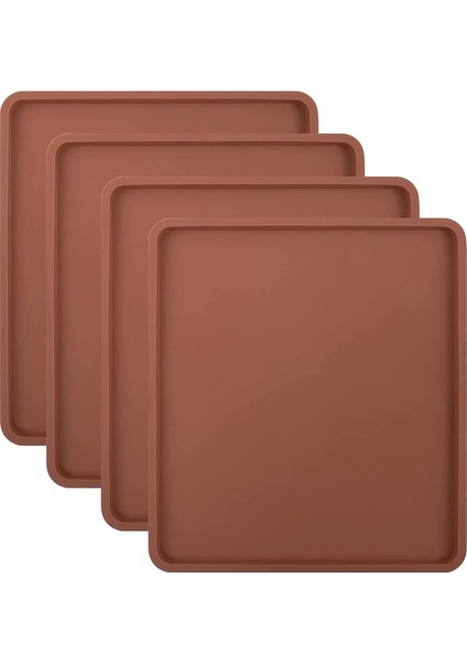 8pcs Kenarlı Silikon Kurumsal Paspaslar - Silikon Levhalar Uyumlu Yapışmaz Silikon Tepsisi Astar Yüksek Sıcaklık (Yurt Dışından) fiyatları