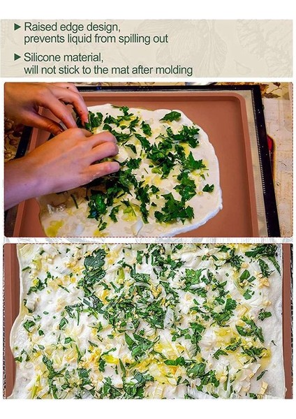 8pcs Kenarlı Silikon Kurumsal Paspaslar - Silikon Levhalar Uyumlu Yapışmaz Silikon Tepsisi Astar Yüksek Sıcaklık (Yurt Dışından) fırsatları