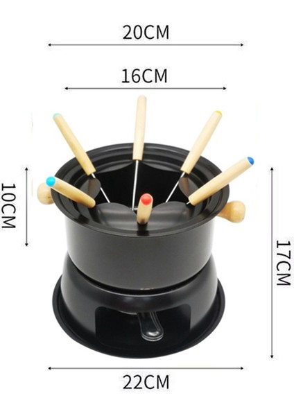 2x Çikolata Fondu Maker Seti Çok Fonksiyonlu Karbon Çelik Dondurma Çikolatalı Peynir Sıçak Potu Eritme Pot Fondu Seti (Yurt Dışından) fiyatları