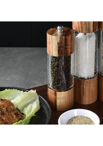 3x Biber Değirmeni Şeffaf Biber Değirmeni Tuz Taşlama Seramik Çekirdek Çok Amaçlı Baharat Şişe Cruet 6 Inç (Yurt Dışından) fırsatları