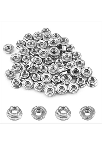 55 Paket M6 Tutuklu Flanş Altı Somunları M6-1mm Altı Flanş Somunları Dıy Ev Mekanizması Için Kilitli Somun (Yurt Dışından)