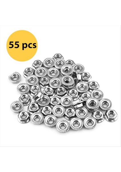 55 Paket M6 Tutuklu Flanş Altı Somunları M6-1mm Altı Flanş Somunları Dıy Ev Mekanizması Için Kilitli Somun (Yurt Dışından) fırsatları