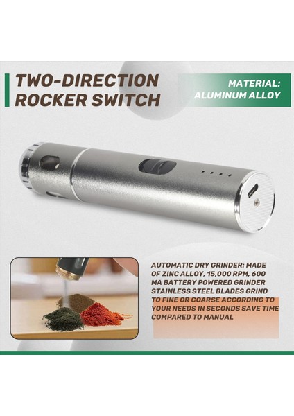 Elektrik Taşınabilir Öğütücü Kabarık Ürün ve Mutfak Taşlama (Gri) Için Çok Amaçlı USB Şarj Edilebilir Baharat Çok Amaçlı (Yurt Dışından) indirimleri