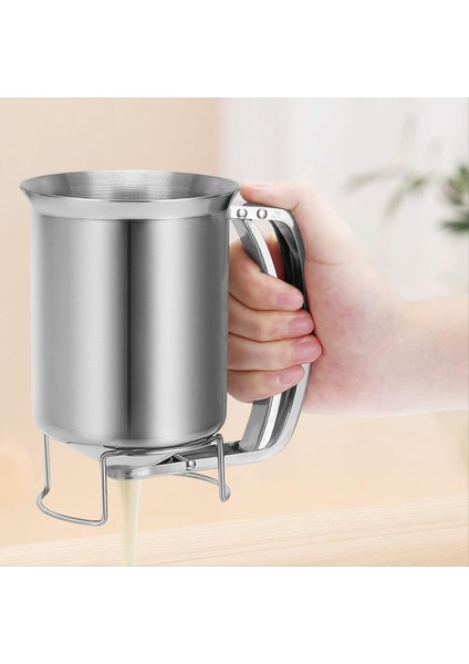 2&#39 De 1 Paslanmaz Çelik 800ML Hamur Dağıtıcı Sıkma Saplı Gözleme Dökümü Meyilli Sürahi Karıştırma Fırın Aleti (Yurt Dışından) indirimleri