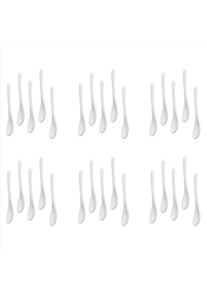 30PCS Beyaz Porselen Yumurta Kaşıkları Seramik Kaşıklar Kahve Kaşık Tatlı Kaşık Mocha Dip Servis Kaşık (Yurt Dışından)