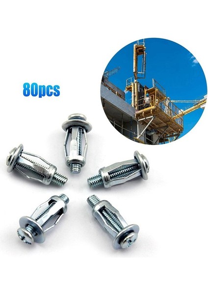 80 Pcs M4 Jack Somun Galvanizli Çelik Petal Somunları Ince Panel Montajı Için Genişleme Ankrajları 0 79 Inç Uzunluğunda (Yurt Dışından) fiyatları