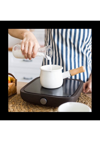 2x Emaye Süt Tavası Mini Tereyağı Isıtıcı 10 cm Tencereli Tava Tencere Ahşap Saplı Küçük Sıvı Kısımları Isıtmak Için (Yurt Dışından) modelleri