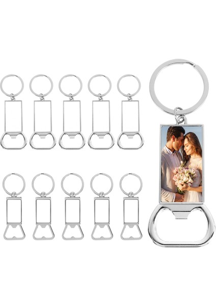 10 Adet Süblimasyon Anahtarlık Boşlukları - Isı Transferi Için Sublimasyon Anahtarlık Kılıfı Veya Metal Süblimasyon Şişesi Açıcı (Yurt Dışından) fiyatları