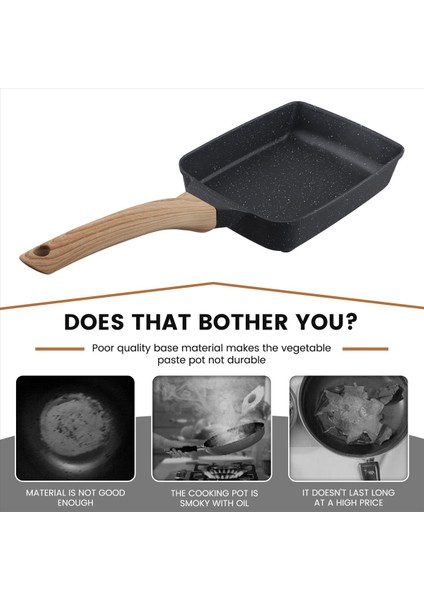 Tamagoyaki Pan Yapışmaz Japon Omlet Pan Yumurta Rulo Çıkarılabilir Anti Anti Haşlama Sökü Soba Mutfak Aksesuarları A (Yurt Dışından) indirimleri