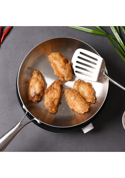Paslanmaz Çelik 3 Kat Kızartma Tava Wok Tava Pişirme Kızarmış Biftek Gaz Sobası Potu Elektromanyetik Tencere Yapışmaz Tava 24CM (Yurt Dışından) indirimleri