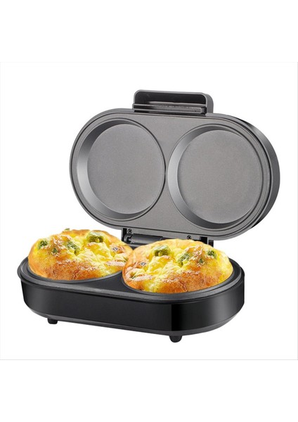 Çift Mini Omlet Üreticisi Yuvarlak Çubuk Izgaralar 2 Kişiselleştirilmiş Bireysel Kahvaltı Chaffle &amp Hamburger Abd Fişi Yapar (Yurt Dışından) fiyatları
