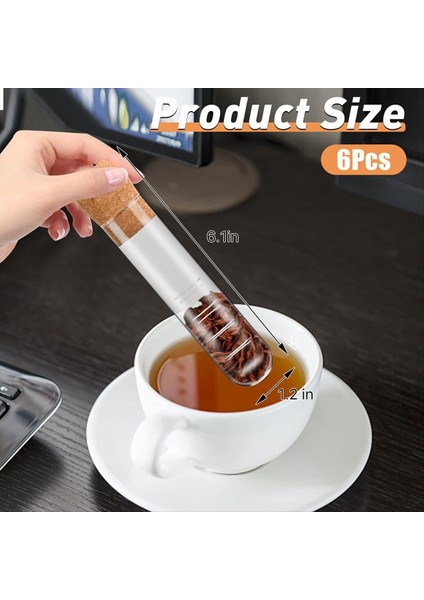 6 Adet Cam Çay Infüzörü Kapaklı Cam Süzgeçler Çay Için Yeniden Kullanılabilir Cam Difüzör Bardaklar Için Temiz Çay Süzgeç Kupalar (Yurt Dışından) indirimleri