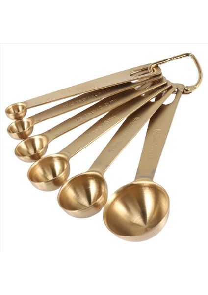 6pcs/set Ölçüm Kaşık Faydalı Paslanmaz Çelik Ölçüm Fincan Cozinha Kahve Ölçüm Kaşık Çay Altın (Yurt Dışından) fiyatları