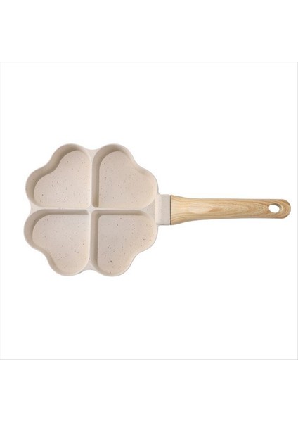 Kalp Şeklindeki Yumurta Tavası Mini Yumurta Hamur Tatlısı Tava Hamburger Biftek 4 Izgara Kahvaltı Tavası Beyaz (Yurt Dışından)