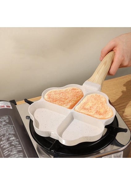 Kalp Şeklindeki Yumurta Tavası Mini Yumurta Hamur Tatlısı Tava Hamburger Biftek 4 Izgara Kahvaltı Tavası Beyaz (Yurt Dışından) fiyatları