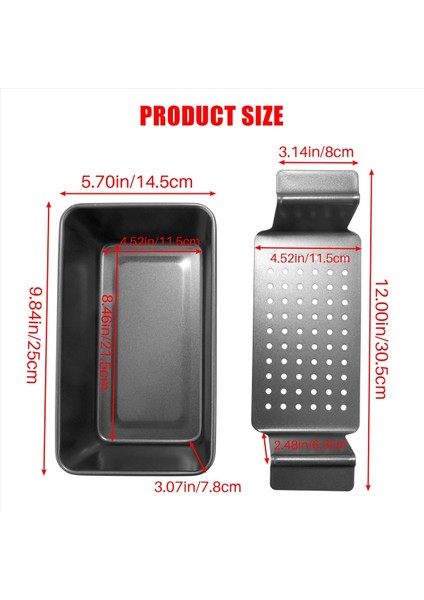 12 Inç Chicago Metalik Profesyonel Sağlıklı Köfte Tavası Yapışmaz Barbekü Tepsisi Dikdörtgen Somun Tavası Ekleme Rafı (Yurt Dışından) fırsatları