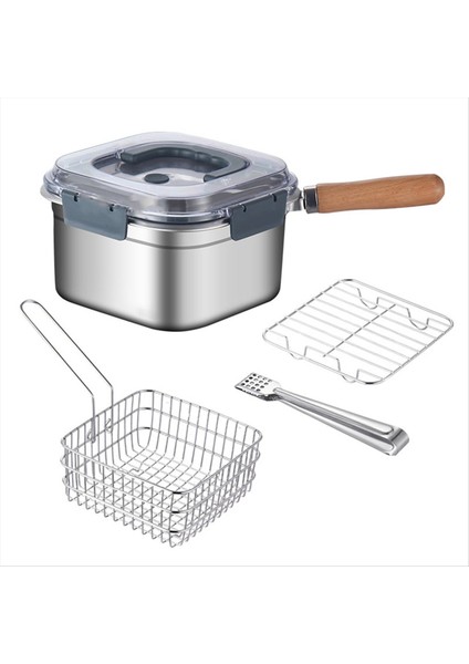 Tava Açık Gıda Saklama Kutusu Taşınabilir Derin Fritöz Buharlı Gaz Elektrikli Pişirme Potu Mutfak Eşyaları (Yurt Dışından)
