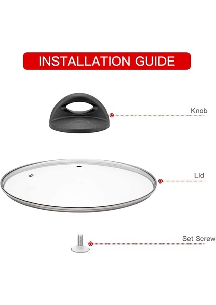 2 Adet Evrensel Pot Kapağı Yedek Düğmeleri Isıya Dayanıklı Tava Kapağı Tutma Kolları (Yurt Dışından) fırsatları