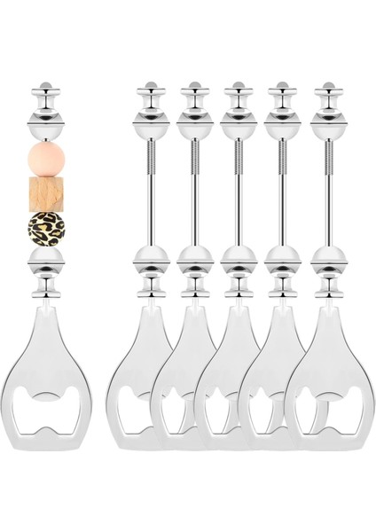 6 Adet Boncuklu Bira Açıcı Yeniden Kullanılabilir Şişe Açıcı Dekoratif Boncuklu Şişe Açıcı Barmenler Için Diy Boncuk Şişe Açıcı (Yurt Dışından)