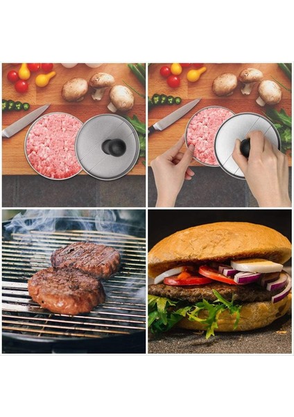 Hamburger Press Patty Maker Set Yapışmaz Et Patty Basınç Tutamak Patty Burger Üreticisi Ev ve Mutfak Siyah (Yurt Dışından) modelleri