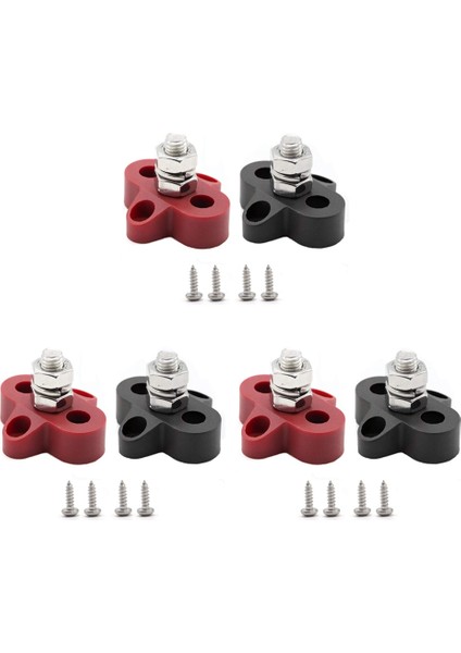 6pcs 5/16 Inç Dc 48V Busbar Güç Terminal Bloğu M8 Rv Gemi Teknesi Için Pozitif Negatif Güç Dağıtım Saplama (Yurt Dışından)