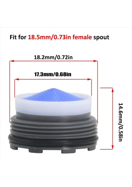 1 2gpm Musluk Yedek Parça Ekleme Filtresi Kısıtlayıcı Havalandırma 16 5mm 20 Paket (Mavi+Siyah) (Yurt Dışından) indirimleri