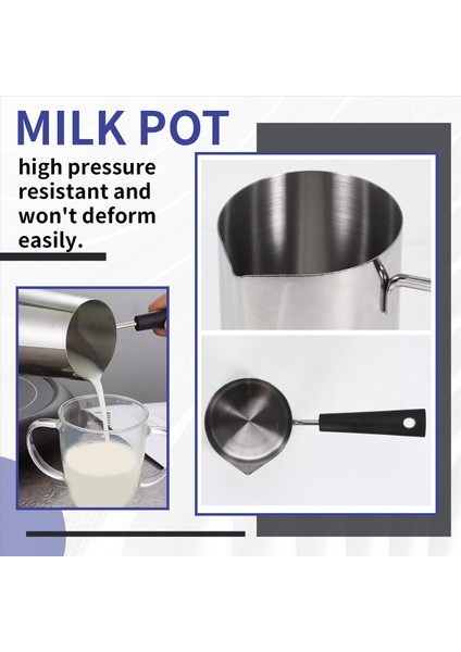600ML Süt Tereyağı Isıtıcı Tencere Türk Kahve Potu Paslanmaz Çelik Ocak Eritme Tenceresi Çay Isıtma (Yurt Dışından) indirimleri