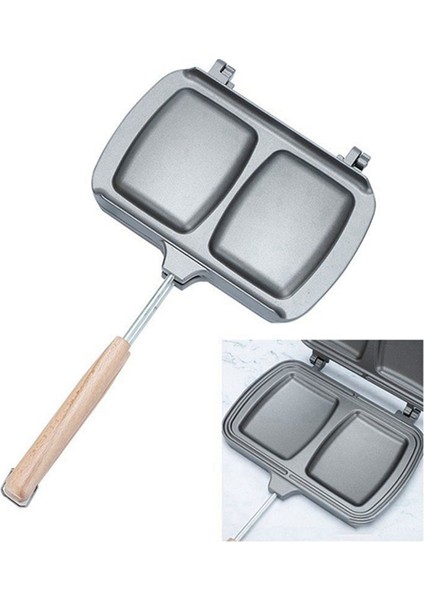 Çift Taraflı Sandviç Tava Yapışmaz Katlanabilir Izgara Tava Için Ekmek Tost Kahvaltı Makinesi Waffle Gözleme Mutfak (Yurt Dışından)