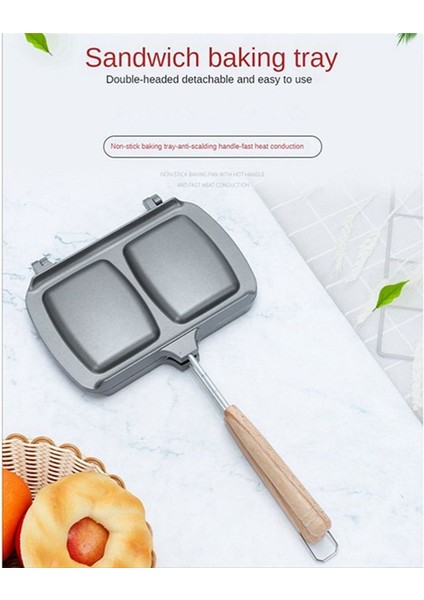 Çift Taraflı Sandviç Tava Yapışmaz Katlanabilir Izgara Tava Için Ekmek Tost Kahvaltı Makinesi Waffle Gözleme Mutfak (Yurt Dışından) modelleri