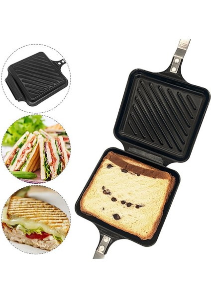 Tava Tost Flip Izgara Sandviç Ince Demir Izgara Peynir Üreticisi Hızlı Isıtma Tencere Çıkarılabilir Yapışmaz (Yurt Dışından) fırsatları