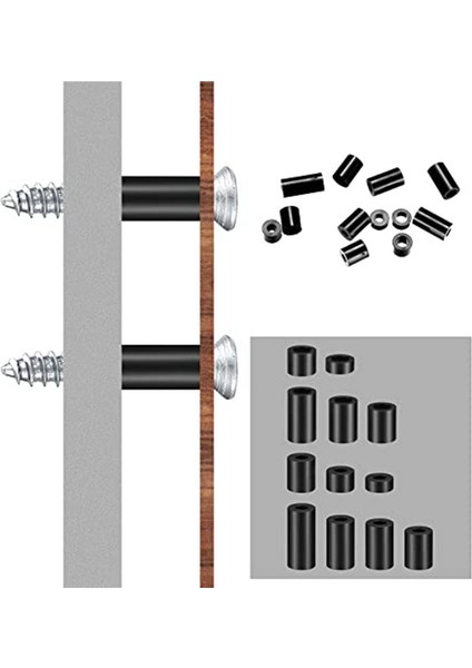 320 Pcs Elektrik Çıkış Vidaları Araperler Siyah Naylon Yuvarlak Ara Ara Çiftlik Kiti Dişsiz Plastik Aralayıcılar (Yurt Dışından) fırsatları