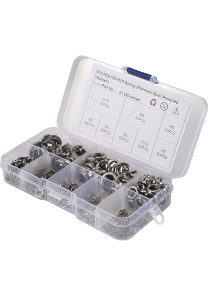 Yay Kilidi Yıkayıcı 304 Paslanmaz Çelik Yay Kilidi Yıkayıcı Çiftlik Seti (410-PC 8 Boyutlu) (Yurt Dışından) fırsatları