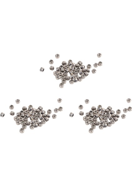 150PCS M2 Çinko Kaplı Kendi Kendine Kilitlenen Naylon Ek Altı Kilidi Fındık (Yurt Dışından)