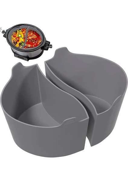 2 Adet Yeniden Kullanılabilir Silikon Yavaş Ocak Bölücü Astarları 6-7-8 Qt Crocker Tenceresi Klipsli Yedek Plastik (Yurt Dışından) modelleri