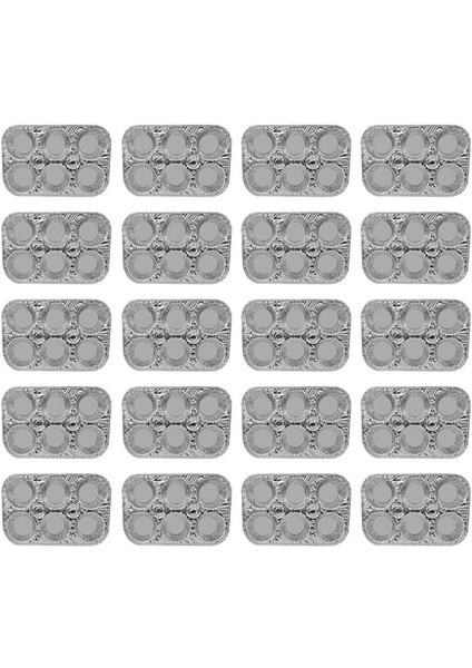 20 Paket 6 -Fincan Alüminyum Çörek Tavaları - Cupcake Alüminyum Tavalar Pişirme Kekleri Için Favori Çörek Boyutu (Yurt Dışından)