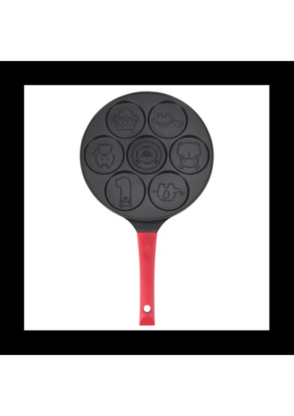 2x Gözleme Makinesi-Yapışmaz Gözleme Pan Griddle Grill Pan Mini Krep Maker 7 Kol Silikon Sap Siyah Hayvan (Yurt Dışından) indirimleri